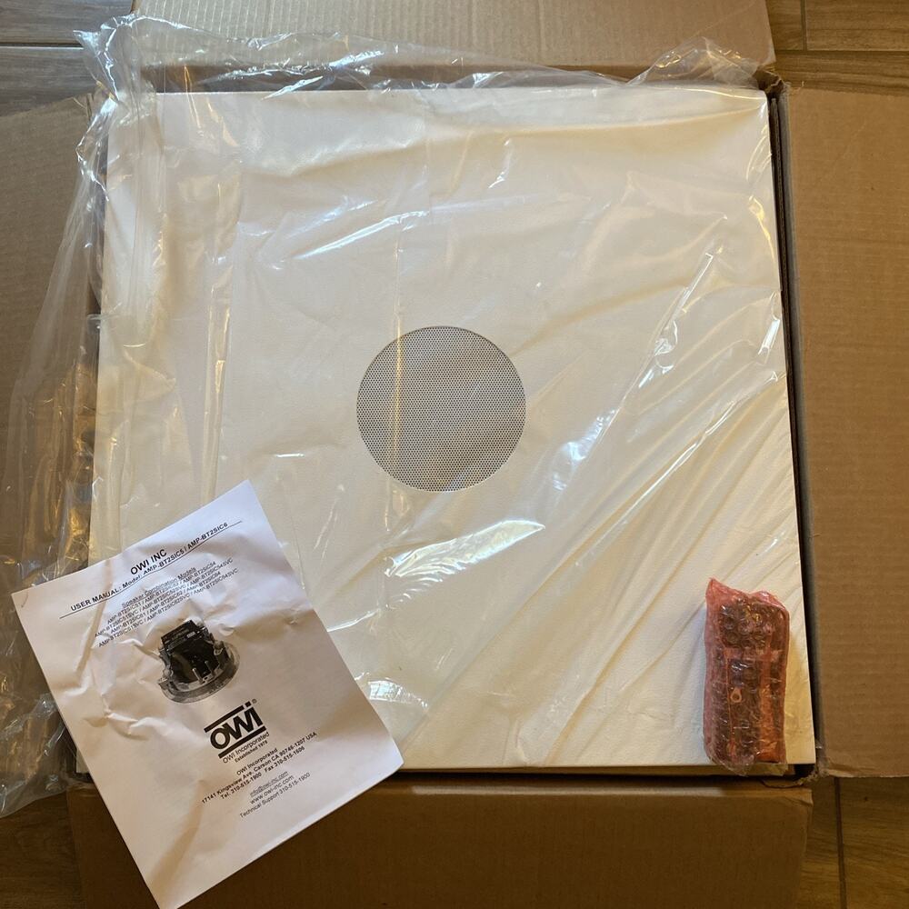 OWI Amplified Drop Ceiling Speaker with Bluetooth on a 2X2 tile 2x2amp-bt2s61